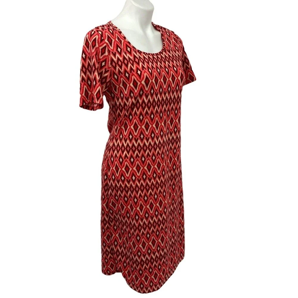 Lot of 2 Dress Blazer Combo Size Large Kensie Midi Knit Short Sleeve Red